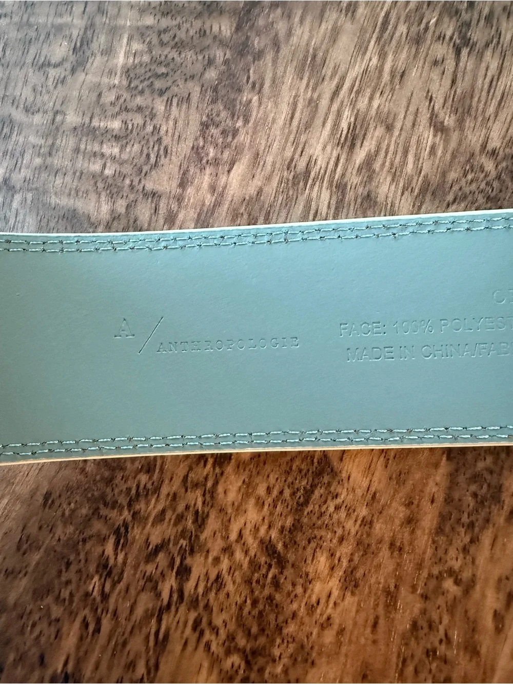 Anthropologie Blue & White Color-block Leather Belt
